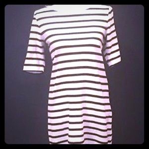 Gap nautical style T-shirt dress. Navy & white. M